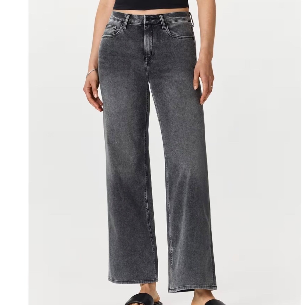 Madewell The Curvy Perfect Vintage Jean Black Wash High‎ Rise Ankle crop Size 26